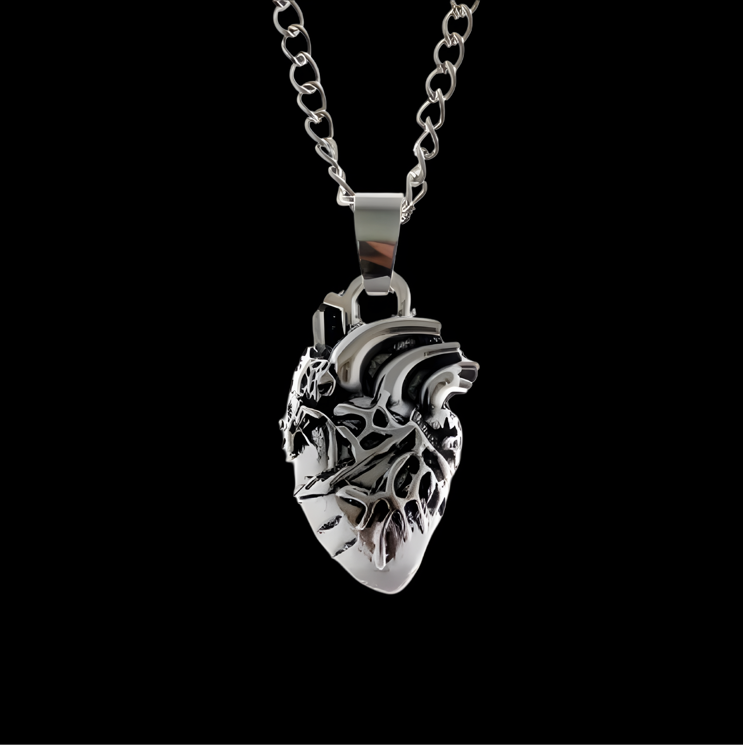 Steel Heart Pendant – Anatomical Edition