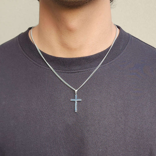 Edge Forged Cross Pendant