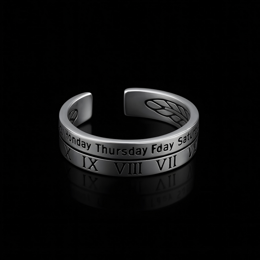 Eternal Time Ring – Roman Numeral Band