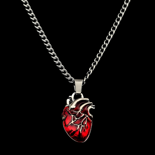 Crimson Heart Pendant – Anatomical Edition