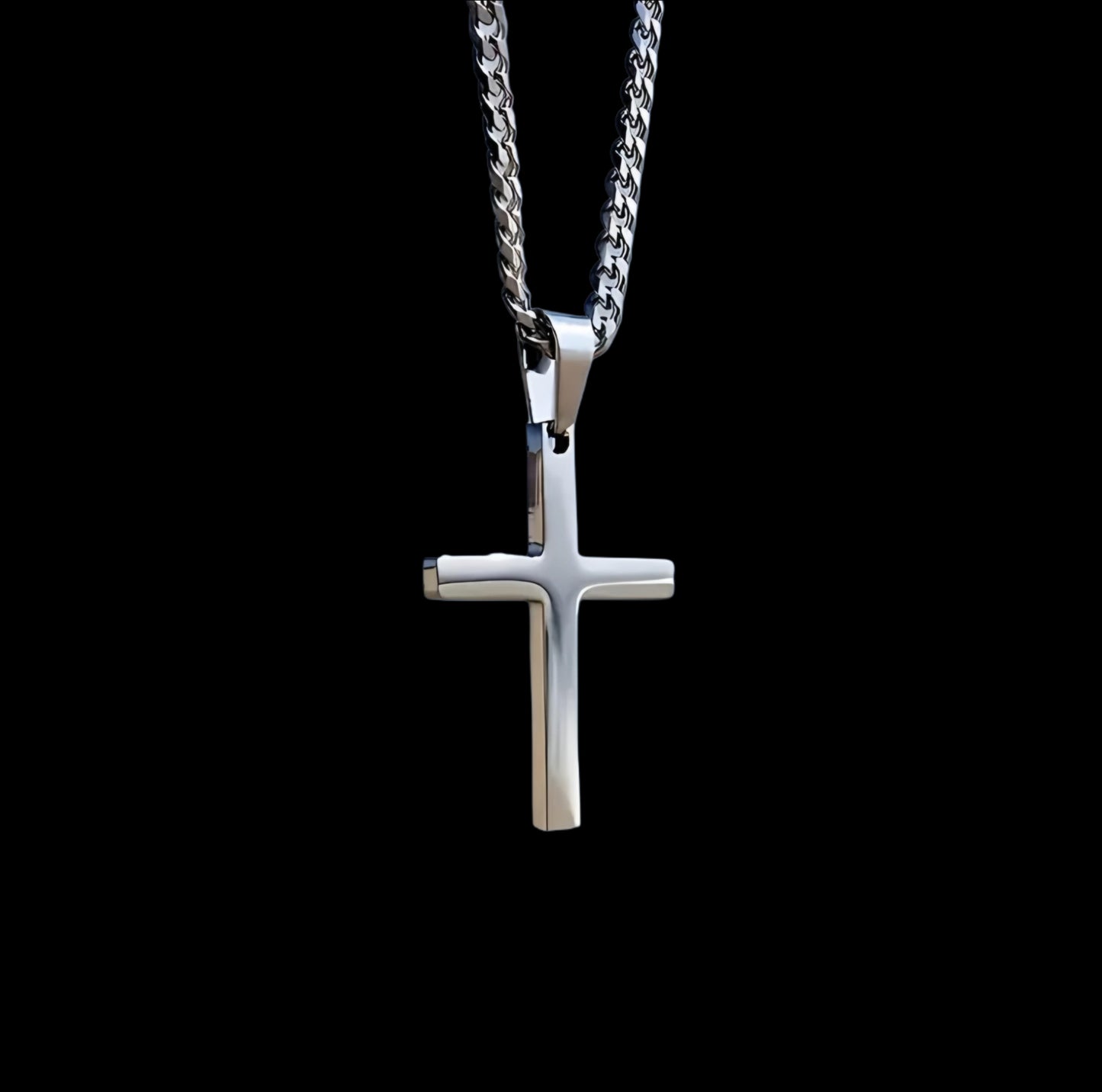 Edge Forged Cross Pendant