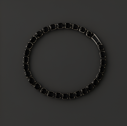 Black Iced Tennis Bracelet