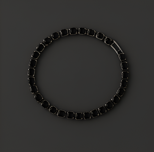 Black Iced Tennis Bracelet