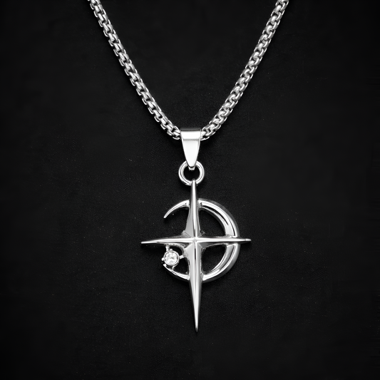Crescent Star Pendant Chain