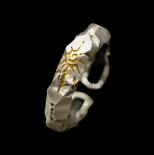 Cracked Sun Ring (Adjustable)